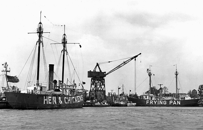The Frying Pan and another lightship, the Hen & Chickens. (Photo: USCG)