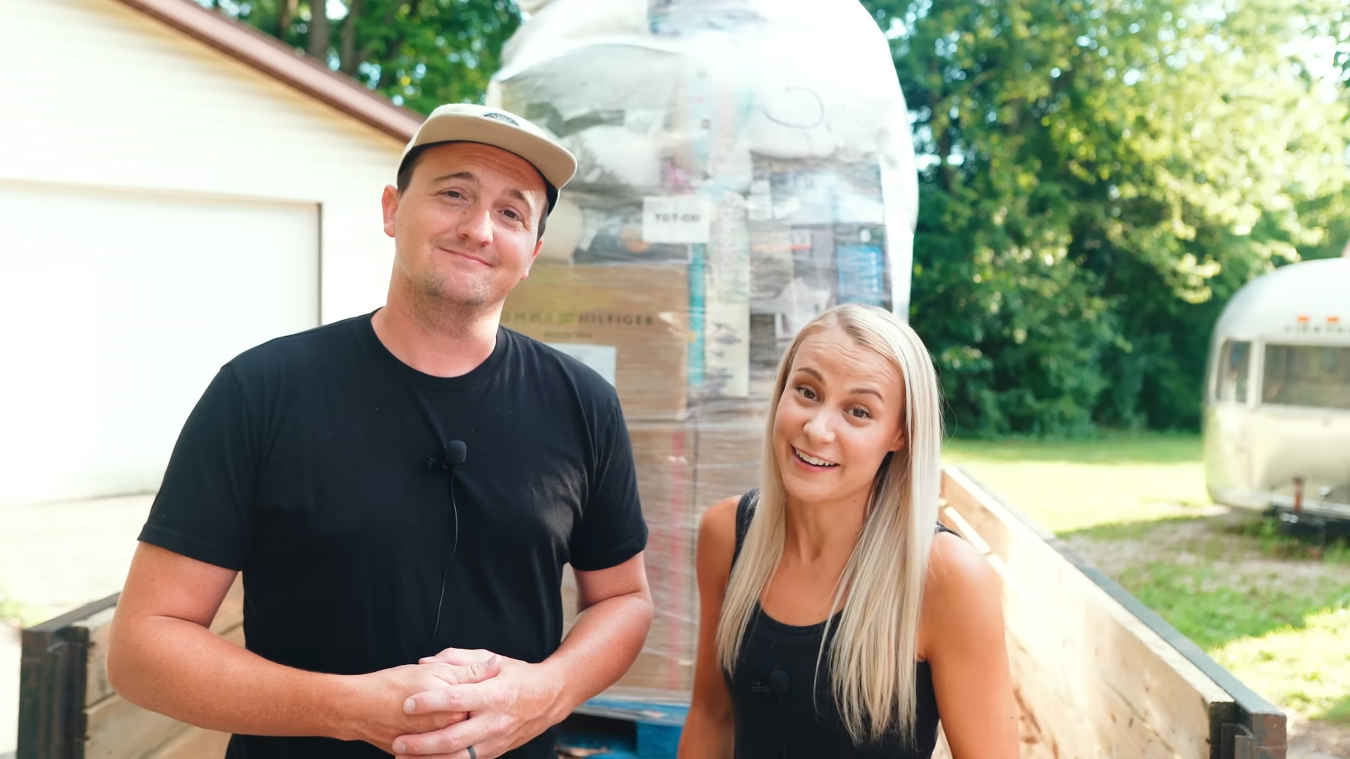 Jamie and Sarah spent $550 on a pallet of boxes that Target was getting rid of and unboxed their haul on YouTube