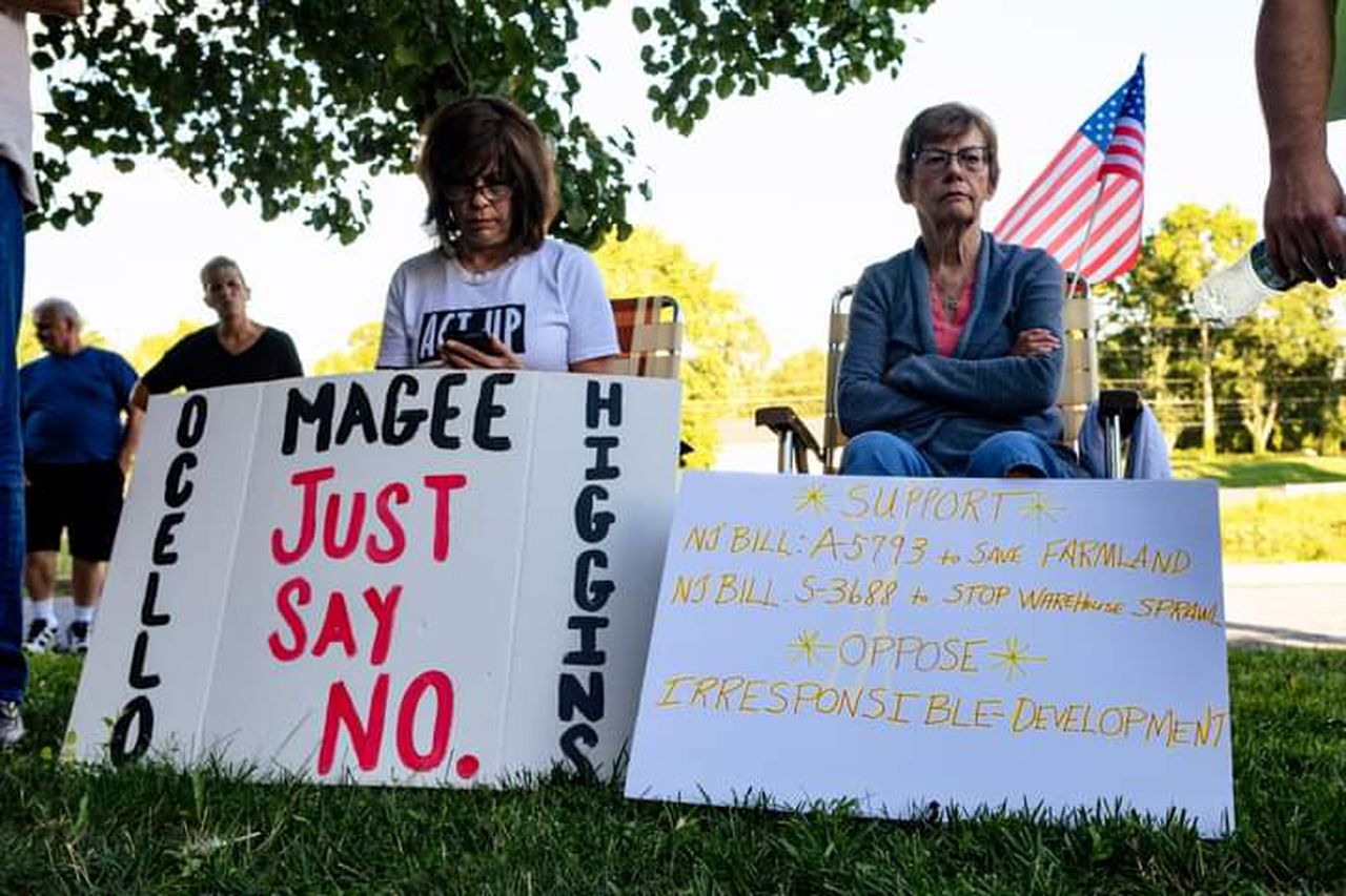 Residents protest warehouse sprawl