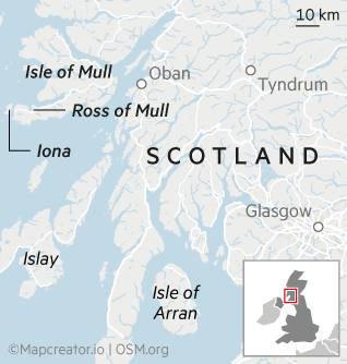 Map of Mull, Scotland