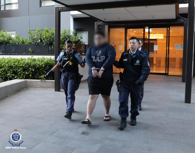 NSW Police officers arrested a man in Sydney on Wednesday, August 17, 2022.
