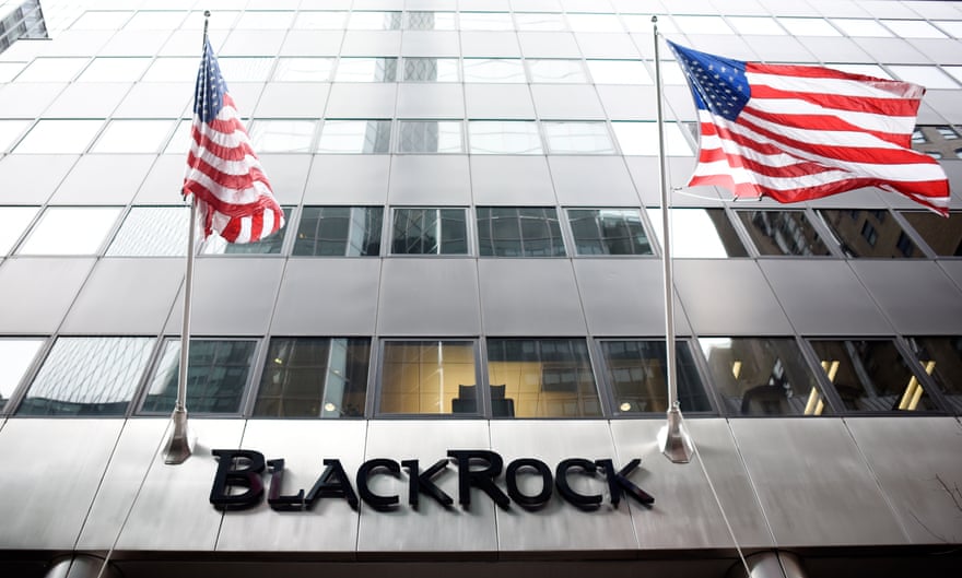 A view of the New York offices of the financial firm BlackRock in New York,