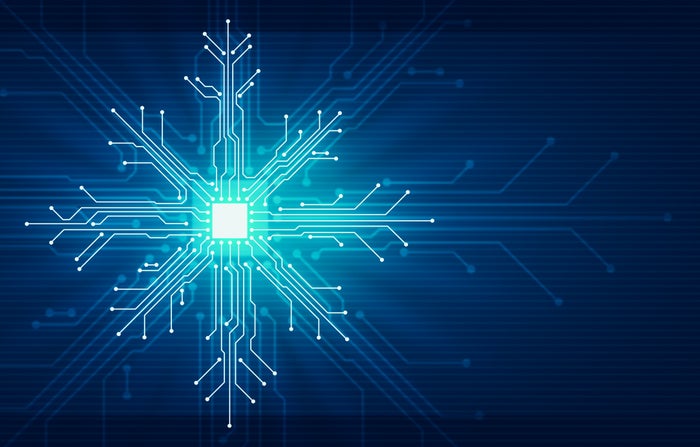 A circuit shaped like a snowflake.