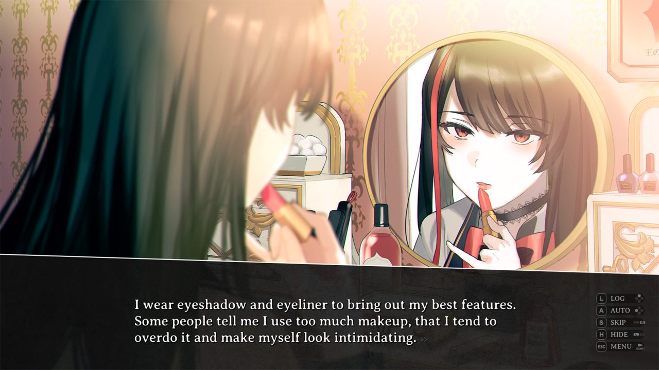 Corpse Factory protagonist Noriko Kurosawa musing on her appearance.