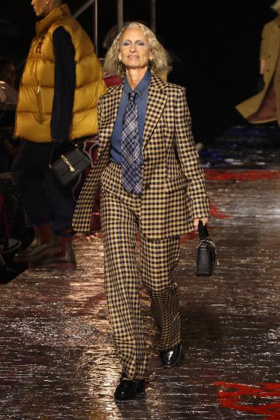 Donna Jordan walks the runway at the Tommy Factory.