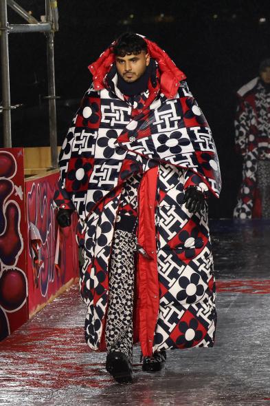 Alvaro Diaz walks the runway at the Tommy Factory.