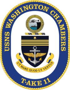 The seal of the USNS Washington Chambers. (Image: Public Domain)
