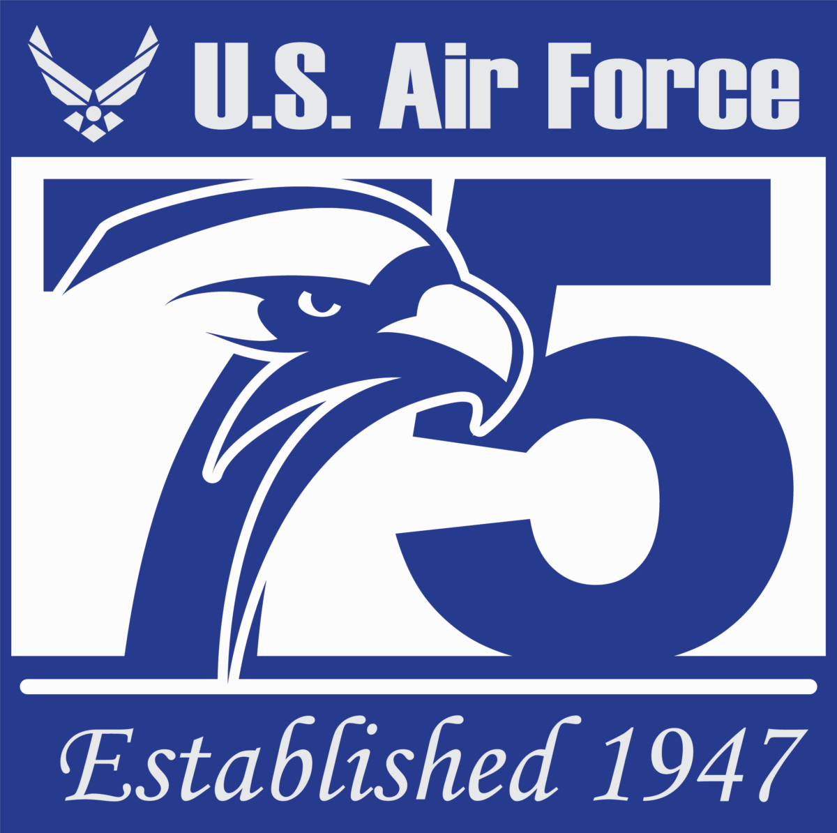 The 75th anniversary logo of the United States Air Force.(Image: af.mil)