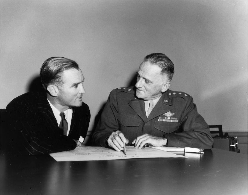 Secretary of the Air Force Stuart Symington and Gen. Carl A. Spaatz, the USAF’s first chief of staff. (Photo: National Museum of the United States Air Force)