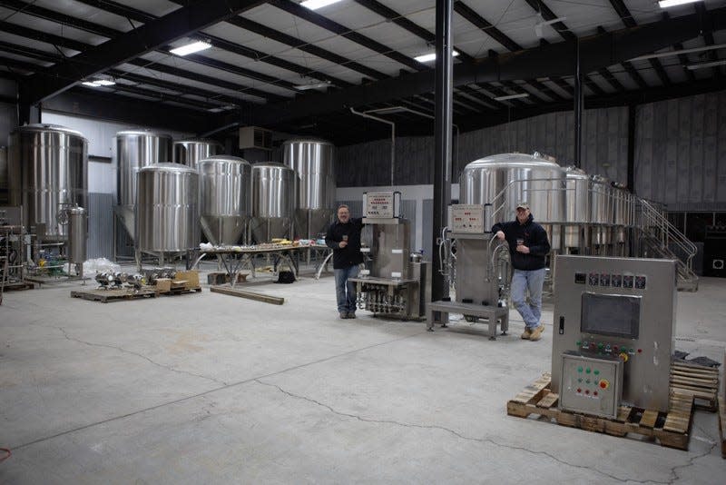 Chuck Aaron, owner and founder of Jersey Girl Brewing Co., of  Hackettstown, N.J., at left, and Mike Bigger, partner and vice president.