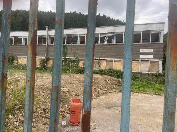South Wales Argus: Dumped dirt outside the building picture: Lynne – Marie Lane