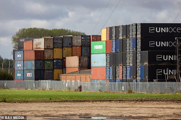 Shipping containers from companies including Maersk, Cisco and Evergreen are among those which could be seen on the site