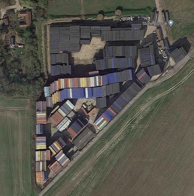 The container mountain as seen from above, ten months after it was first pictured