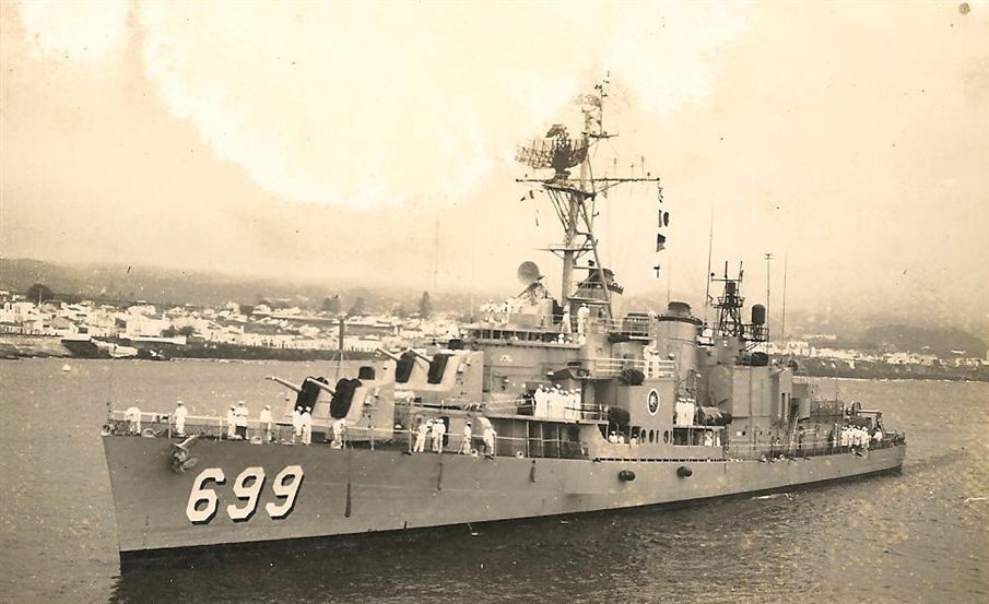 The USS Waldron at Ponta Delgada, Azores. (Photo: navsource.org)