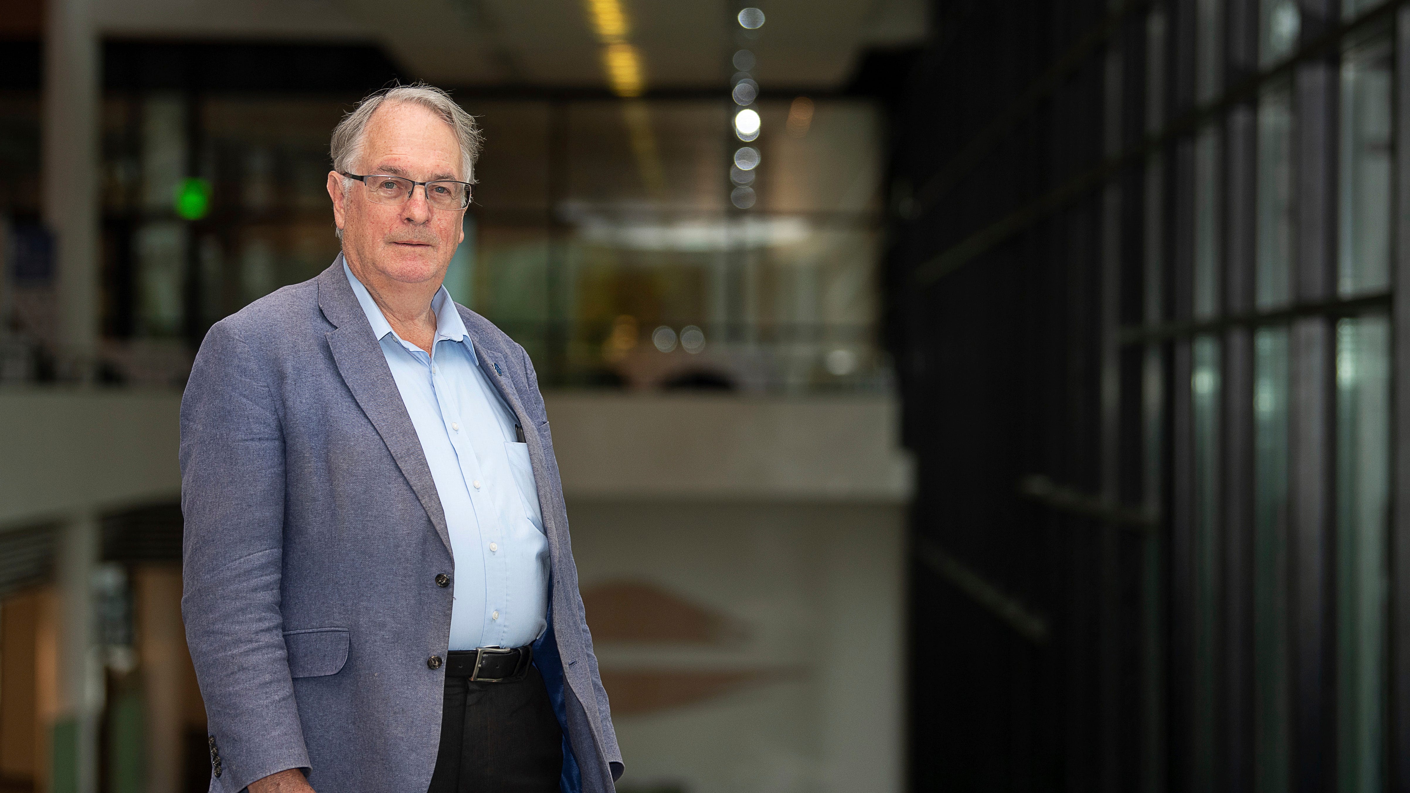 Stanley Whittingham, a British-American chemistry professor at the State University of New York at Binghamton, attends the Advanced Lithium Batteries for Automobile Applications (ABAA) conference in Ulm, Germany, Wednesday, Oct. 9, 2019.