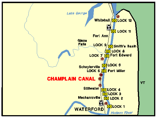 A map of the canal. (Image: champlaincanal.net)