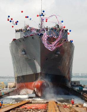 The launch of the USNS Washington Chambers. (Photo: U.S. Navy Military Sealift Command/marinelink.com)