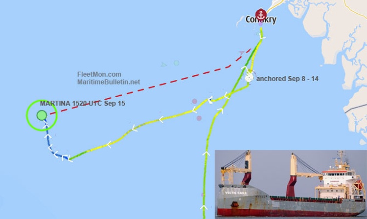 German freighter attacked, looted