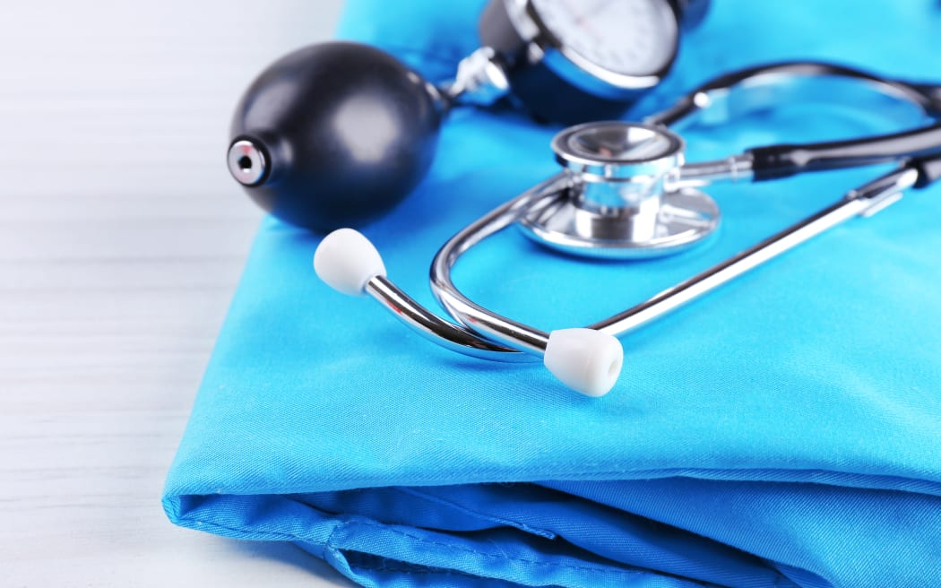 Medical supplies on table.