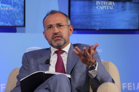 Orral Nadjari, founder and chief executive officer of Britishvolt, speaks during the International Economic Forum of the Americas (IEFA) Conference of Montreal, July 2022.