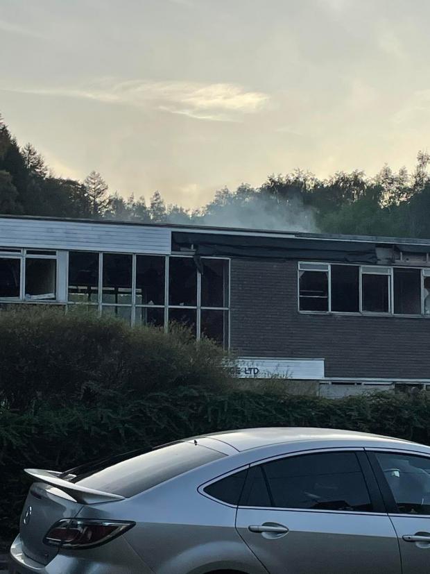 South Wales Argus: Smoke coming from the building picture: Lynne – Marie Lane