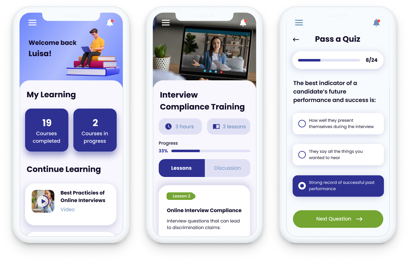 An example of mobile training from ScienceSoft