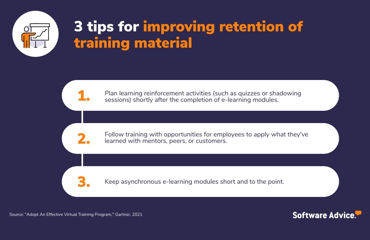3 tips for improving employees' training retention
