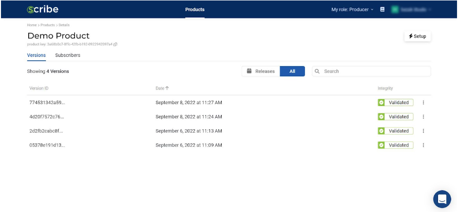 product showcase scribe security