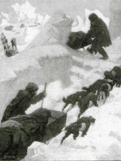 Wellman's expedition of 1898-99 had four
American members and five Norwegians
plus 83 dogs, two camps and a huge
logistics challenge. (Image: suttonhistoricalsociety.blogspot.com)