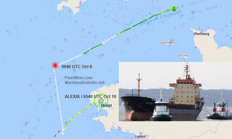 After two breakdowns, cargo ship towed to Brest 